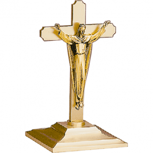 Croix en laiton dorée de 85 pouces / Croix debout Crucifix - Product Image 6