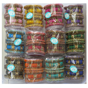 Spiraled Velvet Thread Bangles - Product Image 3