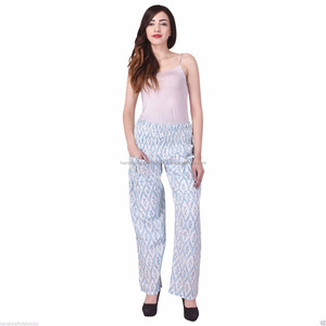 Pantalon gitane style Boho, pour femme, imprimé bloc à la main, 100% coton, idéal gitane - Product Image 4