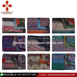 Vente en gros de couverture sari vintage Kantha Work - Product Image 1