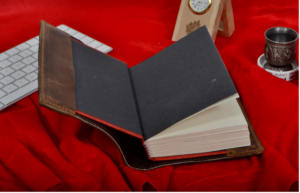 วารสารหนังแท้ลายนูนพร้อมสมุดร่างและสมุดร่างแบบไม่มีเส้นทำจากผ้าฝ้ายทำมือ - Product Image 6