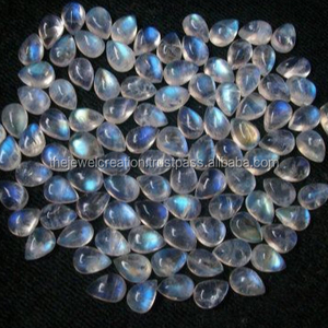 Piedra lunar de arcoíris Natural de 8mm, 10mm y 12mm, pera lisa, cabujón calibrado suelto, proveedor de piedras preciosas, tienda en línea al por mayor - Product Image 1