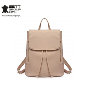 Mochila de cuero colorida con logotipo personalizado Estilo de mochila para niñas Cierre de cremallera Tres correas Forro de poliéster ecológico - Product Image 6