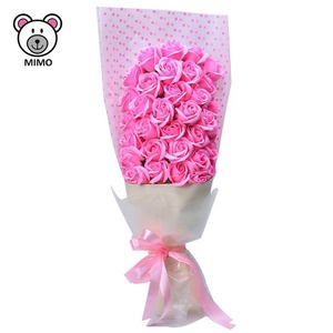 LOGO del MARCHIO Dolce Red Rose Sapone Bouquet di Fiori Per Il 2019 Nuovo Giorno di San Valentino A Mano Piuttosto Artificiale <span class=keywords><strong>Da</strong></span> Sposa Wedding Bouquet di Rose - Product Image 6