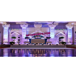 Impresionante decoración de escenario de recepción inglesa para fiestas, Panel de escenario de boda asiática a la venta, excelente decoración de escenario de boda - Product Image 1