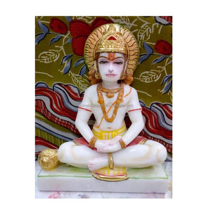 Estatua de mármol sentado, Dios Hanuman, Idol - Product Image 1