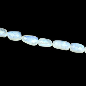 Pierres de lune arc-en-ciel naturelles, pierres roulées, brins de pierres précieuses en vrac, couleur blanche, certifiées par un tiers pour la fabrication de bijoux - Product Image 4