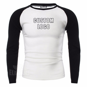 Venta al por mayor 100% algodón manga raglán hombres camiseta de talla grande béisbol camiseta diseño de Jersey en blanco - Product Image 5