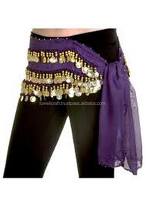 Belt <b>Belly</b> Hip Dance Scarf Skirt Wrap Coins Rows Hipscarf - Product Image 3