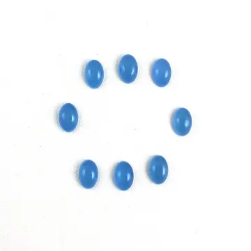 4 Paar Sky Blue Chalcedoon 12 Mm Flat Terug Ronde Vorm Glad Cabochons Losse Edelsteen Maken Sieraden