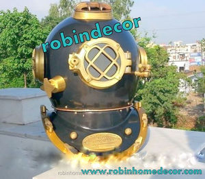 Casque de plongée sous-marine en laiton antique avec logo personnalisé, cadre PC en métal pour adultes, pour la plongée en profondeur, la natation, la marine américaine. - Product Image 1