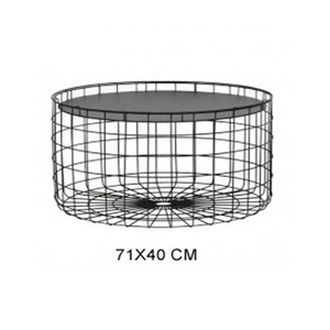 Ensemble de Table basse en fer revêtu de poudre, 24, Table basse en bois/métal, meubles de salon, moderne - Product Image 6