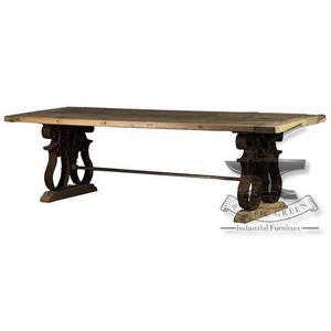 Mesa de comedor de madera para dormir de ferrocarril antiguo industrial para sala de estar al aire libre Uso en hoteles y hospitales - Product Image 6