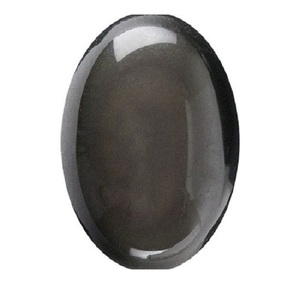 คุณภาพสูงสีดำ obsidia เครื่องประดับรูปไข่หินรูปไข่อัญมณีคริสตัลรักษาธรรมชาติขายส่ง - Product Image 1