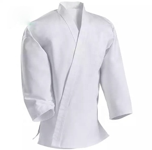 Uniforme de kárate blanco, 100% algodón, ligero, bordado personalizado, trabajo, kárate, gi - Product Image 4