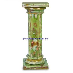 Colonne de piédestal en onyx vert poli de 14 \ "x 30 \" marbre vert afghan - Product Image 2