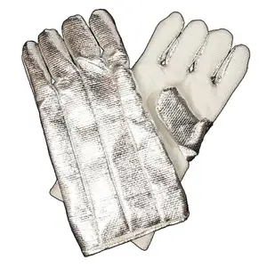 Gants de soudeurs lourds Para aramide recouverts d'aluminium de meilleure qualité, résistants à l'usure et à la chaleur, gants de soudage résistants aux étincelles