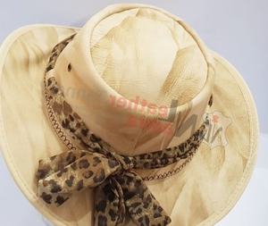 Sombrero de vaquero clásico aplastante de estilo occidental de cuero de oveja liso Vintage para hombres y mujeres para viajes y Pesca - Product Image 3