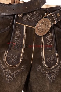 Pantalones de maternidad antiarrugas de talla grande Lederhosen bávaro alemán con técnicas transpirables bordadas - Product Image 3