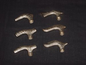 Latón antiguo Manijas para bastones paraguas y los bastones y - Product Image 2