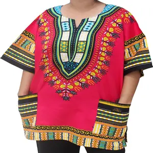 핑크 아프리카 블레이저 셔츠 도매 Dashiki 여성용 유니섹스 전통 드레스 짧은 소매 아프리카 여성 의류 플러스 사이즈