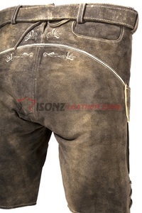 Anti-rides grande taille allemand Lederhosen Damen traditionnel Kurz Trachten avec techniques brodées - Product Image 2