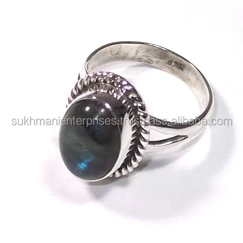 blue fire labradorite 925 sterling silver ring spiritual healing ring energy wanderlust bohemian crystal meditation dreamer ring