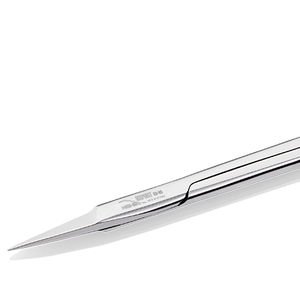 Ciseaux à sourcils de haute qualité ES-03 en acier inoxydable finition grise, longueur 89 mm - Product Image 1