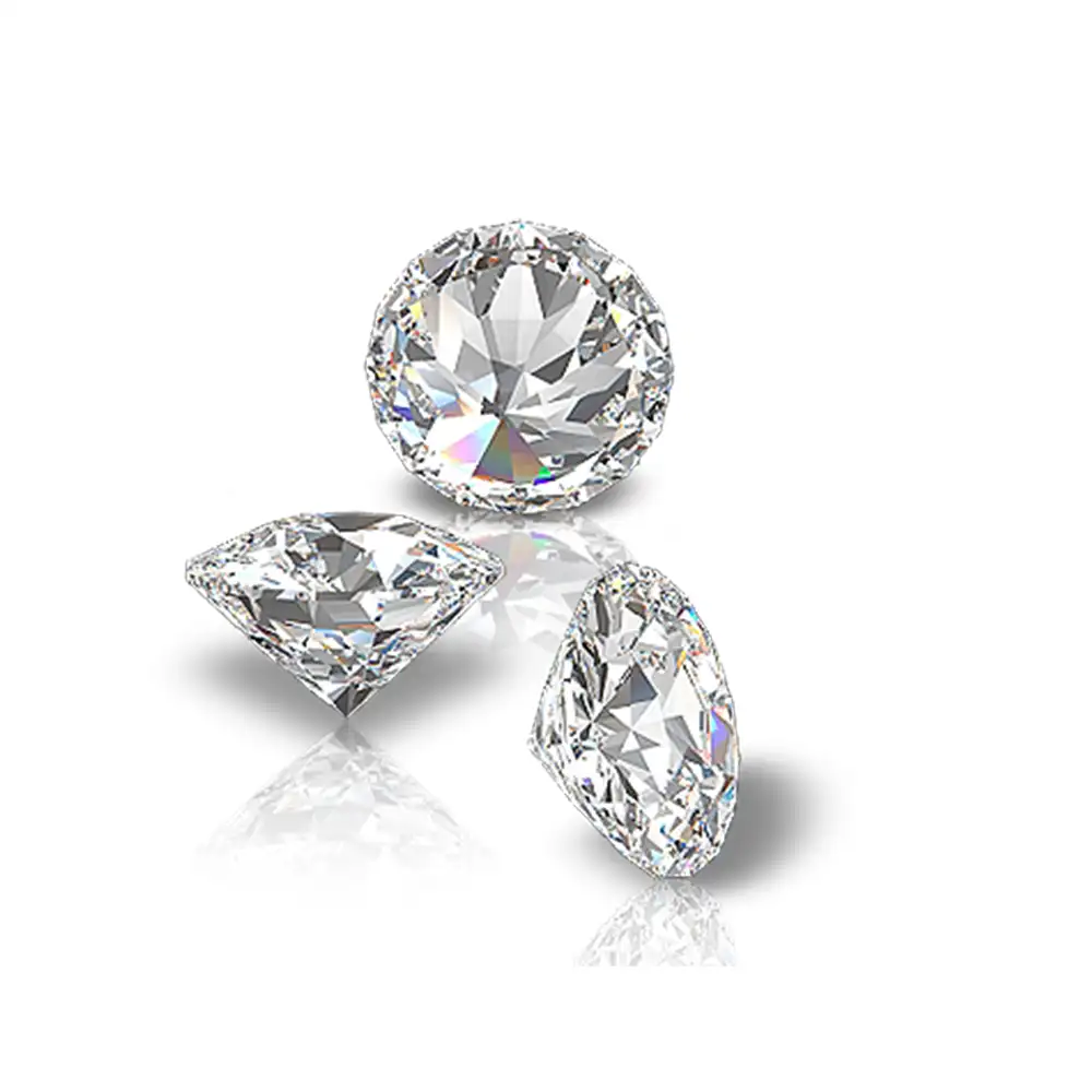 Berlian Longgar Alami Bulat Dipoles untuk Perhiasan