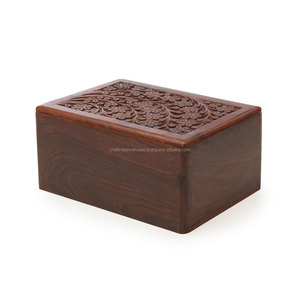 Wood Cremation Urns with Brass Pow - Product Image 5