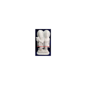 Pure White Marble Goddess Radha God Krishna Statue - Product Image 1