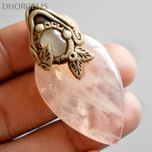 Crystal Pendant Natural Polymer Clay Stone Pendant Semi Precious Gemstone Wholesale Pendant Stone Necklace - Product Image 1