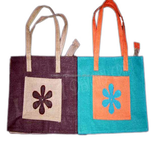 Factory Wholesale Eco Friendly Reusable Custom Rope Handle Cotton Canvas Large (>50cm) Beach Tote <b>Bag</b> From Delhi - Product Image 2