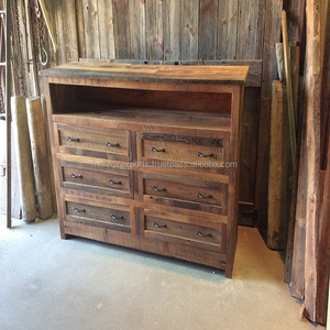 Gabinetes modernos de la sala de estar del hogar con los cajones de madera reclamados sólidos Muebles elegantes - Product Image 6