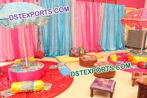 Sombrilla Grande de Seda Helada con Marco de Acero, Personalizada y Tradicional para Bodas Indias, Decoración con Bordado Intenso para Escenario de Boda - Product Image 3