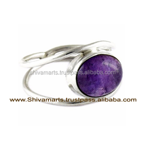 แหวนพลอยอเมทิสต์สีม่วงทรงรีเครื่องประดับทำมือเครื่องประดับเงินแท้925แข็งแหวนพลอยเวอร์มิอิลเงินสเตอร์ลิงเครื่องประดับแบบประณีต - Product Image 2
