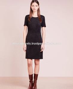 Vestido corto ajustado de ante auténtico para mujer, ropa Sexy personalizada a granel, de piel auténtica, nuevo y elegante - Product Image 3