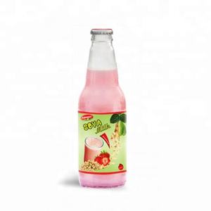 Strawberry Flavored Soya Milk, JOJONAVI Brand, <b>Glass</b> <b>Bottle</b>, Natural Fruit <b>Juice</b>, OEM Milk Series - Product Image 1