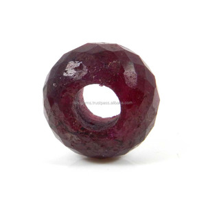 14x8x5,5mm Rosa rubí corindón cuentas facetadas diseño de agujero redondo - Product Image 2