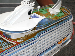 MS EXPLORRER OF THE SEAS เรือจำลองไม้ _ รุ่นหัตถกรรมไม้ - Product Image 4
