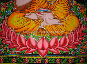 ผ้าทอแขวนผนังพิมพ์ลายอินเดียพระพุทธรูปสำหรับนั่งสมาธิใต้ต้นไม้ - Product Image 3