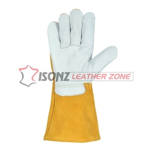 Guantes de Soldadura TIG de Cuero ISONZ Leather Zone OEM, 1.2 mm de Grosor, 14 Pulgadas, Antivibración, Resistentes al Calor, Certificación EN420, Venta al Por Mayor - Product Image 3