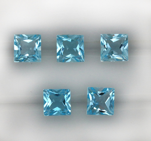 Precio al por mayor en Topacio azul cielo natural Corte princesa Piedra preciosa Corte facetado Color azul semiprecioso ¡Compre ahora! - Product Image 2