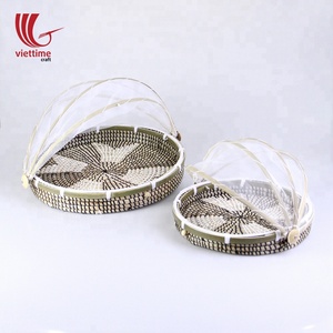 Juego de cubreplatos para comida, bandeja redonda para algas marinas, antipolvo, varias texturas - Product Image 6