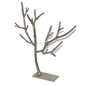 Bijoux sable maison bijoux décoratifs Showpiece boucle d'oreille collier bijoux en métal ornement affichage arbre, support de boucles d'oreilles en métal - Product Image 1