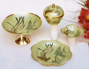2018 Venta caliente de alta calidad de metal latón tazón conjunto utensilios de cocina decoración de la boda frutero Fabricante Mayorista Exportador - Product Image 1