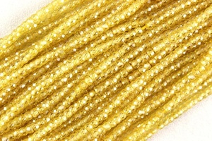 16 pouces de Long, 1 brin de pierres précieuses de Zircon jaune naturel perles rondelles à facettes beaux bijoux de bricolage vente en gros - Product Image 6