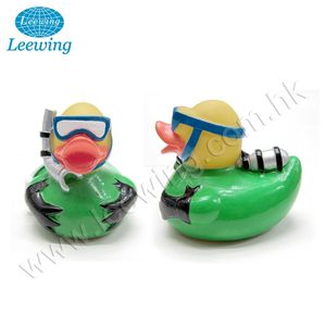 Canard en caoutchouc jaune avec lunettes, personnalisable avec logo, en PVC sans phtalate, pour sports nautiques et plongée, article promotionnel pour cadeau de bébé, OEM - Product Image 5