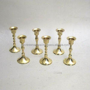 เชิงเทียนโลหะทองเหลืองขัดเงาแฮนด์เมดขนาดเล็กเชิงเทียน - Product Image 1