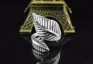 Anillos de plata de ley 925 con forma de hoja clásica, joyería de plata Lisa oxidada, gran oferta - Product Image 5